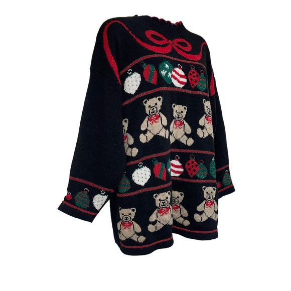 Vintage Nutcracker Pullover Sweater Womens L Teddy Bear Ugly Christmas Holiday - Picture 4 of 9